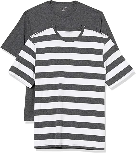 Amazon Essentials Mens 2-Pack Loose-fit Short-Sleeve Crewneck T-Shirt Combo Set T-Shirt