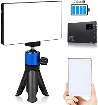 Video Conference Lighting kit Call Laptop Zoom Meeting Remote Working Photography Bicolor LED Light usbc Battery 4040mAh with Mini Tripod Dimmable Portable for Video Live Stream