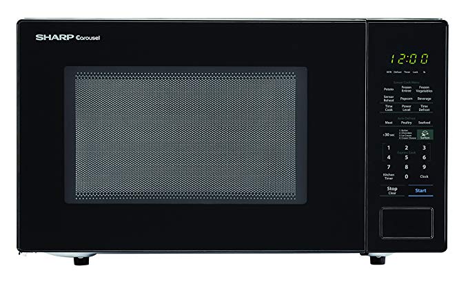 SHARP ZSMC1441CB Carousel 1.4 Cu. Ft. 1000W Countertop Microwave Oven in Black (ISTA 6 Packaging), Cubic Foot, 1000 Watts