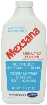 Mexsana Medicated Powder, 11-Ounce Bottle (Pack of 4)