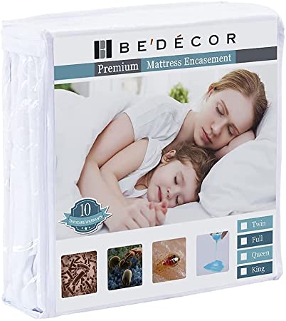 Bedecor Zippered Mattress Protector, 6-Sides Mattress Cover, Waterproof Mattress Encasement, Breathable and Smooth, Mattress Topper Suitable for Home Hotel, Deep up to 6"- 2 Packs Twin Size