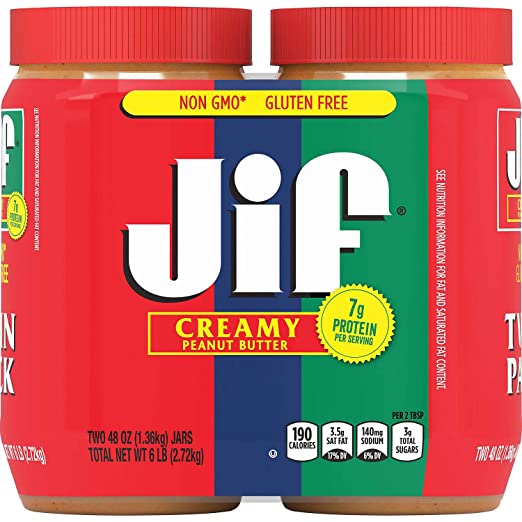 Jif Creamy Peanut Butter (48 oz., 2 pk.) ES