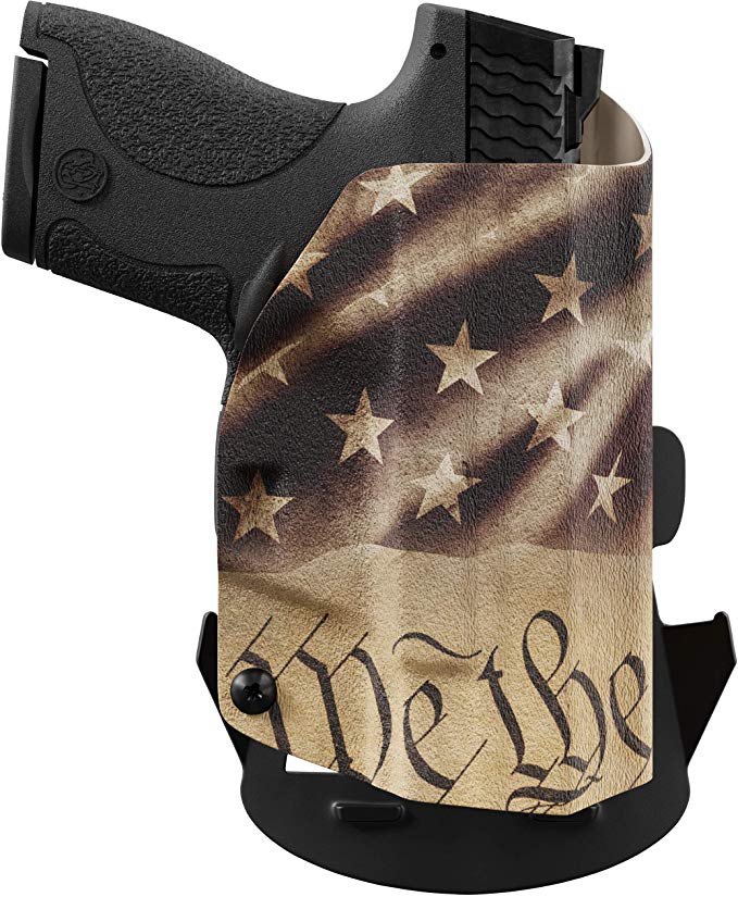 We The People - Constitution - Outside Waistband Concealed Carry - OWB Kydex Holster - Adjustable Ride/Cant/Retention
