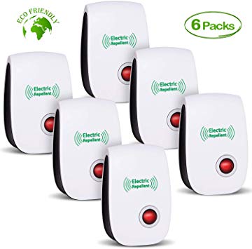 CIVPOWER 2019 Newest Pest Control Ultrasonic Repellent Electronic Repeller Indoor Plug in Mosquito Control for Bugs and Insects Mice Mosquito Spider Rodent Roach, Child and Pets Safe Control (6 Packs)