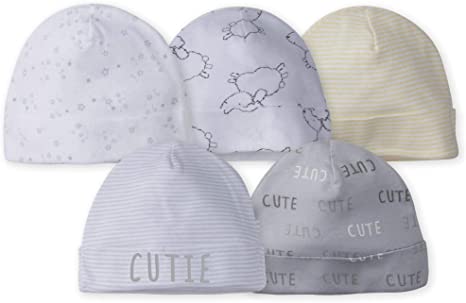 Gerber Baby Girls' 5-Pack Caps