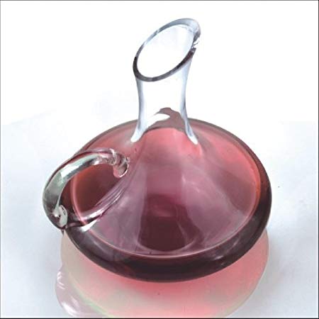 Lily's Home Enoteca Classico Glass Wine Decanter with Handle, Lead-Free Construction with Easy-Pour Spout, Let Your Favorite Vintages Breathe with this Beautifully Stylish Piece (64 Ounces)