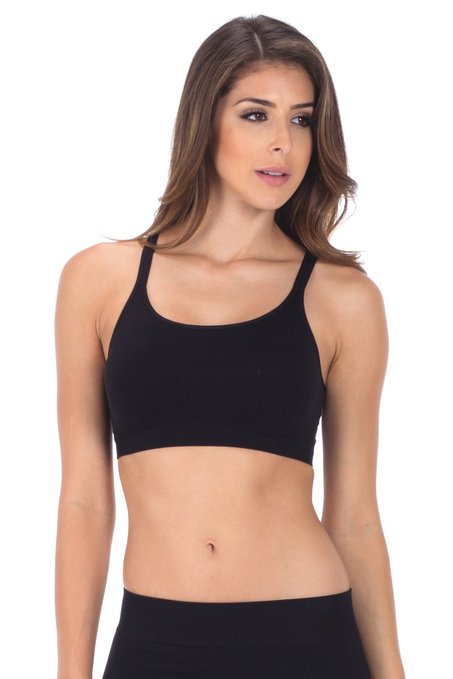 Padded Back O-Ring Double Layer Sports Bra Top ***Made in USA***