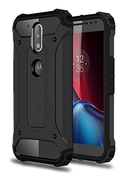 Moto G Play Case, Torryka Premium Anti-scratch Dual Layer Shockproof Dustproof Drop Resistance Armor Protective Case Cover for Motorola Moto G Play (4th Gen.) - Black