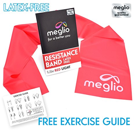 Latex Free Resistance Bands for Mobility Strength & Rehab Premium Quality 1.2 & 2 Metre Length - Exercise Guides Included