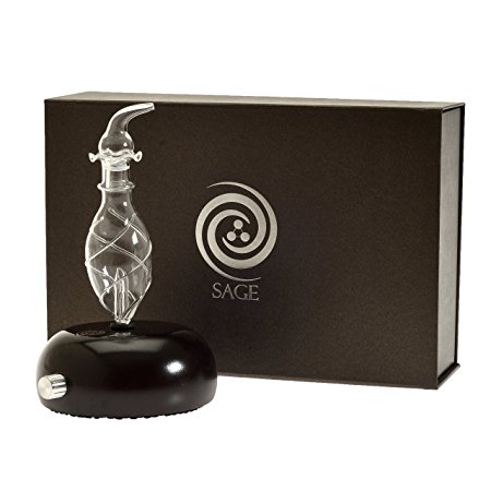 Nebulizing Diffuser for Essential Oils and Aromatherapy NO HEAT , WATER , PLASTICS OR ARTIFICIAL MATERIALS - Sage Core Series - Ascend Model in Gift Box