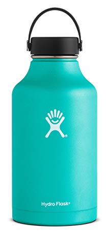Hydro Flask 64 oz Double Wall Vacuum Insulated Stainless Steel Leak Proof Sports Water Bottle, Wide Mouth with BPA Free Flex Cap, Mint