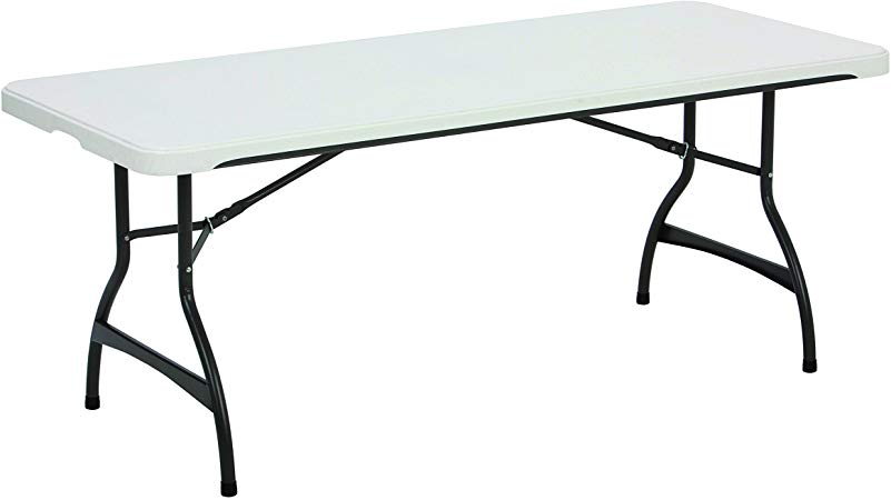 Lifetime 80306 Commercial Stackable Folding Table, 6', White