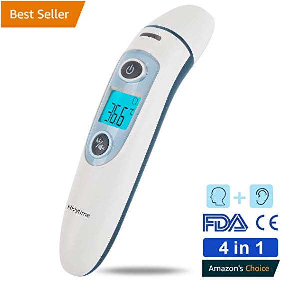 Thermometer Ear Thermometer Forehead Thermometer Medical Professional Precision Infrared Digital Thermometer for Infants, Children and Adults, with Instant Reading, Fever Warning, Clinical Monitoring