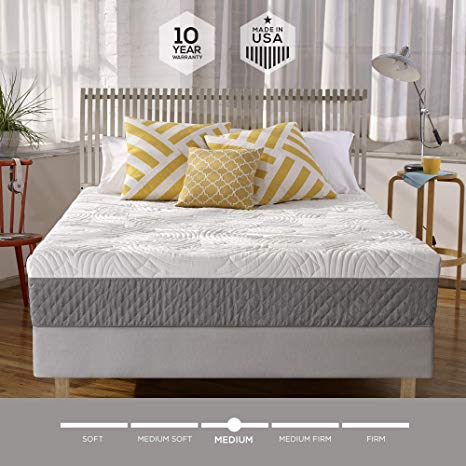 Sleep Innovations Shea 10-inch Memory Foam Mattress, Bed in a Box, Made in the USA, 10-Year Warranty - California King Size