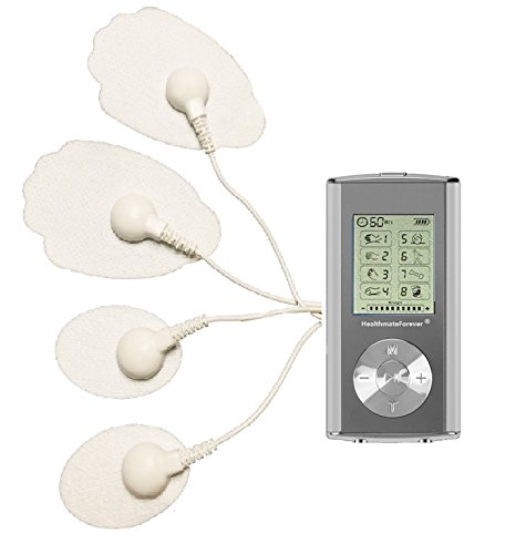 FDA cleared TENS Unit HM8G (Silver) HealthmateForever 8 modes Over-the-counter Tens Machine for Pain Management, Back Pain and Rehabilitation, electroTHERAPY pain relief device for Electrotherapy Pain Management -- Pain Relief Therapy : Chosen by Sufferers of Tennis Elbow, Carpal Tunnel Syndrome, Arthritis, Bursitis, Tendonitis, Plantar Fasciitis, Sciatica, Back Pain, Fibromyalgia, Shin Splints, Neuropathy and other Inflammation Ailments. Lifetime Warranty