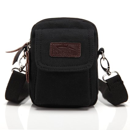 BAOSHA YB-02 Multi Purpose Vintage Small Canvas Messenger Cross Body Bag Pack Organizer Shoulder Bag can be used as Security Money Waist Bags Pouch