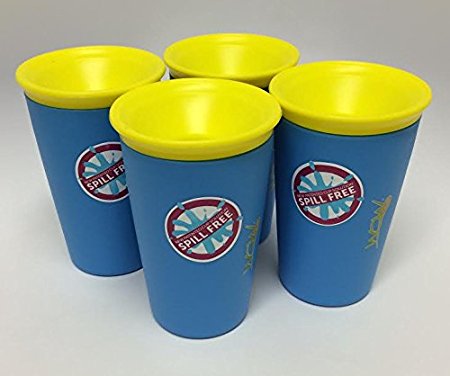 As Seen on TV Wow Cup, Spill-Proof Cup (4 pack, Blue)