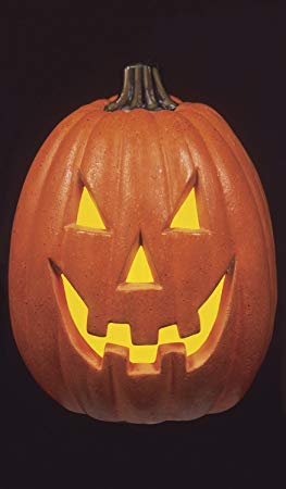 Window Poster Halloween Happy Jack Pumpkin Jack O'lantern by WOWindows USA-made Decoration Includes 1 Reusable 34.5"x60" Backlit Poster