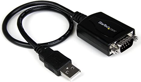 StarTech.com USB to Serial Adapter - 1 Port - COM Port Retention - Texas Instruments TIUSB3410 - USB to RS232 Adapter Cable (ICUSB2321X),Black