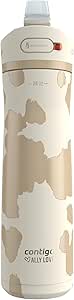 Contigo x Ally Love Stainless Steel Vacuum-Insulated Water Bottle with AUTOSPOUT Easy-Clean Lid, Leak-proof Drinking, Keeps drinks cold for 24 hours, BPA-Free, 24oz., Ashland Chill 2.0, Oatmilk