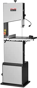 VEVOR Band Saw, 14-Inch, 480-960 RPM Continuously Viable Benchtop Bandsaw, 1100W 1-1/2HP Motor, with Optimized Work Light Workbench Stand Cabinet Assembly and Miter Gauge, for Woodworking Aluminum