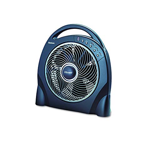 Holmes HAPF624RUC 12" Oscillating Floor Fan w/Remote, Breeze Modes, 8hr Timer