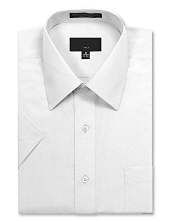 JD Apparel Men's Regular Fit Short-Sleeve Dress Shirts