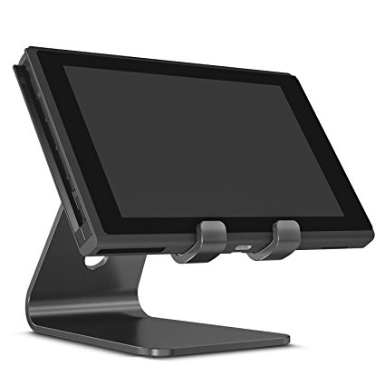 OMOTON Nintendo Switch Stand, Advanced 4mm Thickness Aluminum Stand Holder for Nintendo Switch, Black