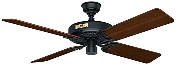 Hunter Fan Company 23838 Traditional 52``Ceiling Fan from Hunter OriginalÂ Collection in Black Finish