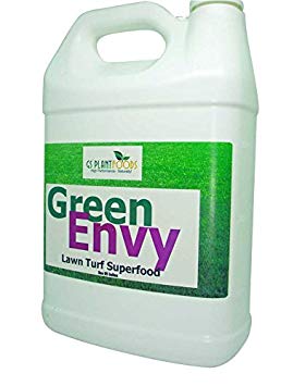 Green Envy- Lawn Turf Superfood, contains Broad spectrum of beneficial nutrients, Nitrogen Fixing Bacteria, Disease Suppressing Bacillus plus all the benefits of organic humic 1 Gallon Concentrate