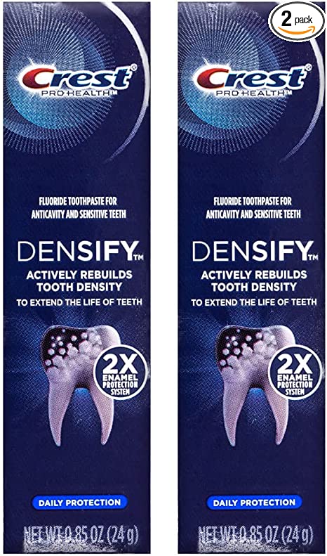Crest Pro-Health Densify Daily Protection Toothpaste, Travel Size 0.85 oz (24g) - Pack of 2