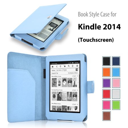 Elsse For Kindle 6" Glare Free - Folio Case Cover for Kindle (7th Generation), Light Blue - will not fit previous generation Kindle devices