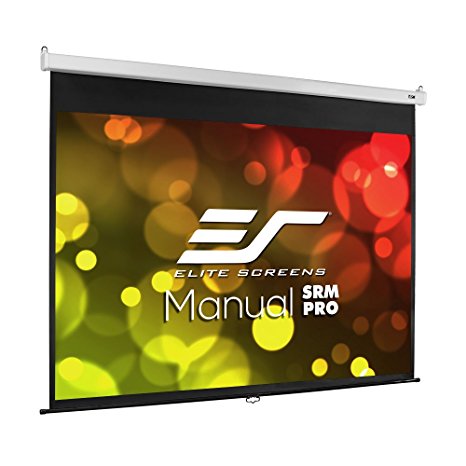Elite Screens Manual SRM Pro, 120-inch 4:3, Slow Retract Pull Down Projection Manual Projector Screen, M120VSR-Pro
