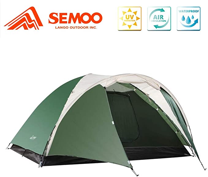 SEMOO 3 Person Camping Tents 4-Season Double Layers Lightweight Family Tent Easy Setup for Backpacking Hiking Traveling