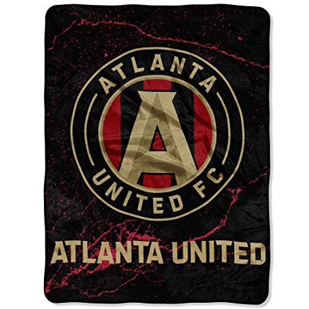 The Northwest Company Officially Licensed MLS Atlanta United FC Concrete Micro Raschel Throw Blanket, Red, 46" x 60"