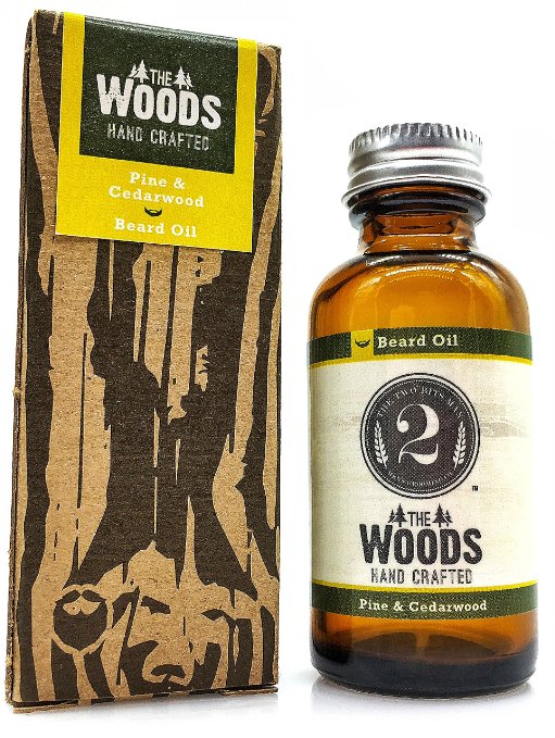 The Woods Man Beard Oil - Pine & Cedarwood - Beard Oil & Conditioner Fragranced with Essential Oils by The 2 Bits Man (1 oz.)