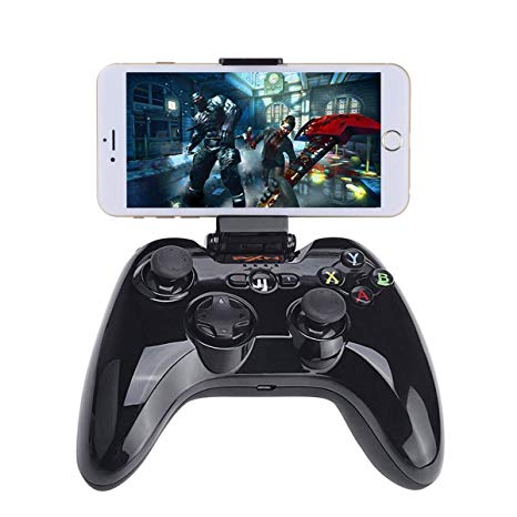 [ Apple MFi Certified ] - Koiiko PXN 6603 Speedy Wireless Bluetooth Gamepad Game Controller Gaming Joystick for iOS iPhone / iPad / iPod Touch / Apple TV with iTunes App Store Controller Games Black