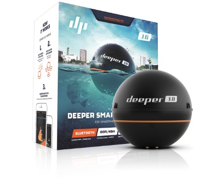 Deeper Smart Portable Fish Finder (Depth Finder) for Smartphone or Tablet, suitable for Ice Fishing, Kayak, Boat and Shore Fishing. Compatible with iOS and Android devices