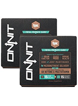 Onnit Total Primate Care - Day and Night Vitamin, Mineral, Herb, and Amino Acid Packs (30 Day Supply)