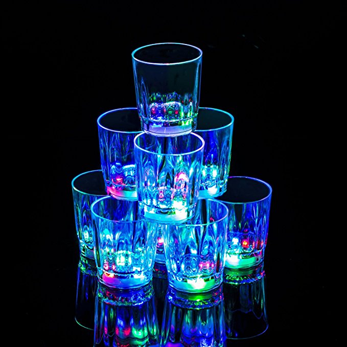 Baoqishan 24PCS Led Flashing Cup Appliance for Nightclub Bar KTV Birthday Party and Dance Party Halloween Christmas Events