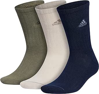 adidas Men's Premium Classic Cushioned Crew Socks with Arch Compression (3-Pair), Large