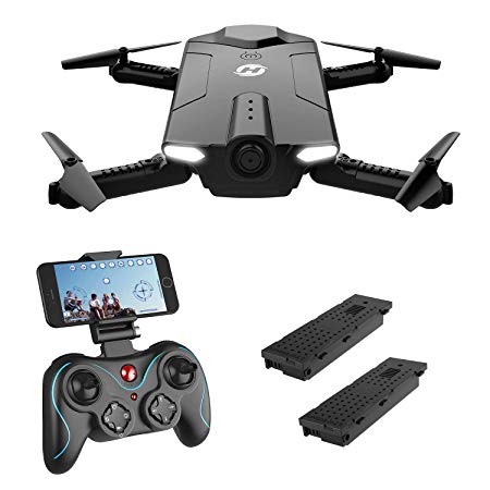 Holy Stone HS160 RC Drone with FPV Camera 720P HD Live Video Feed 2.4GHz 6-Axis Gyro Foldable Quadcopter for Kids & Adults, Selfie Drone with Altitude Hold, One Key Start Function, and Bonus Battery