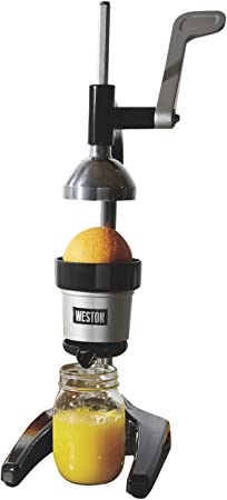 Weston Pro Series Heavy Duty Citrus Juicer, BPA Free, Easy Clean (66431), Fits under Most Kitchen Cabinets, Black & Stainless