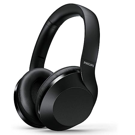 Philips Noise Cancelling Headphones Wireless Bluetooth Over The Ear Headphones with Mic and Google Assist Industry Leading Active Noise Cancellation