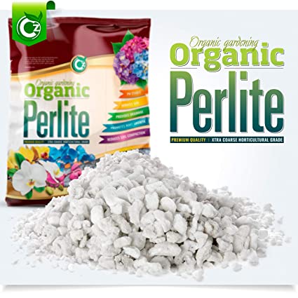 Organic 10 Quarts Coarse Perlite for All Plants - Horticultural Soil Additive Conditioner Mix - Grow Media - Orchids • Hydroponics - Cz Garden (10 Quarts Coarse Horticultural Grade)