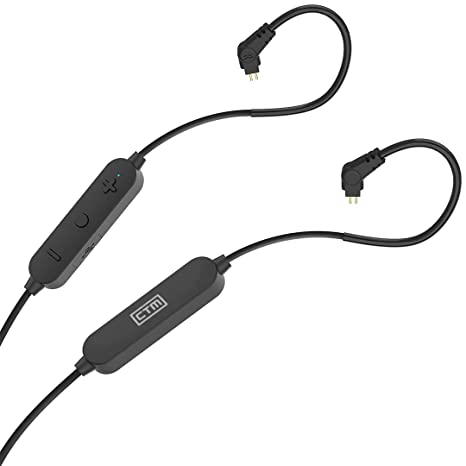 CTM in-Ears Smart Cable | Wireless Cable | 2-Pin 0.78mm | Bluetooth 5.0 | Mic | Inline Controls