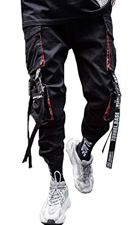 MOKEWEN Men's Hiphop Punk Jogger Sport Harem Pants