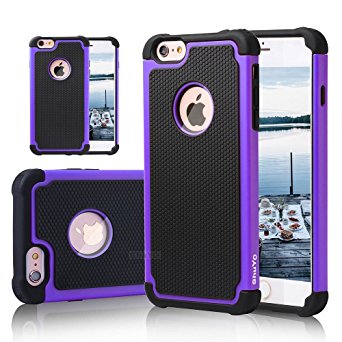 iPhone 6S Plus Case, ShuYo [Football Pattern Series] Apple iPhone 6S / 6 Plus Case 5.5 Inch Bumper Cover [Military Grade Drop Protection] for iPhone 6s Plus and iPhone 6 Plus 5.5 Inch Purple
