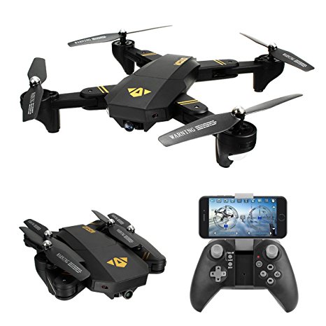 REALACC XS809HW Quadcopter Drone Wifi FPV 2.4G 4CH 6 Axis Altitude Hold Function Remote Control Drone with 720P HD 2MP Camera Drone RC Toy Foldable Drone