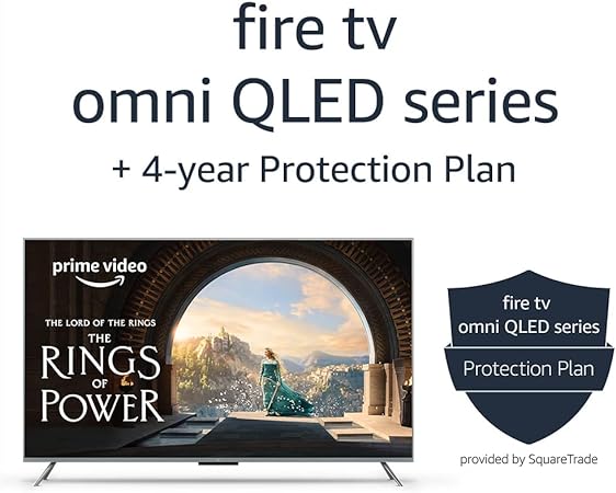 Amazon Fire TV 65" Omni QLED Series 4K UHD smart TV   4-Year Protection Plan